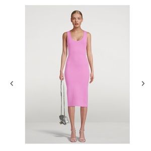NWT $1190 HERVÉ LÉGER Ribbed Bodycon Midi Dress